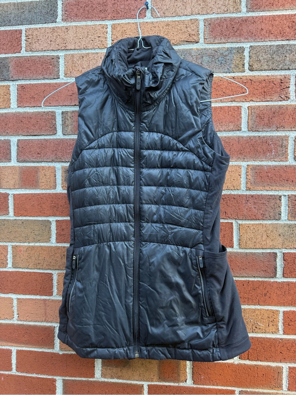 Lululemon Black Goose Down Long Puffer Vest Size 4